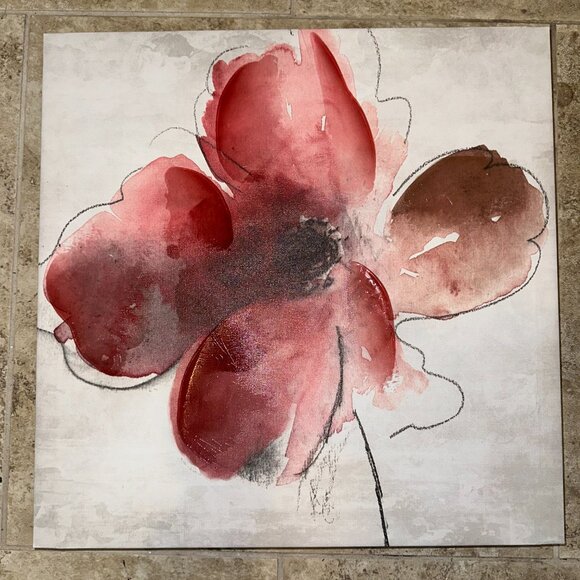 Lovely Blooms Hand Embellished Canvas 2 Piece Set - Picture 2 of 3